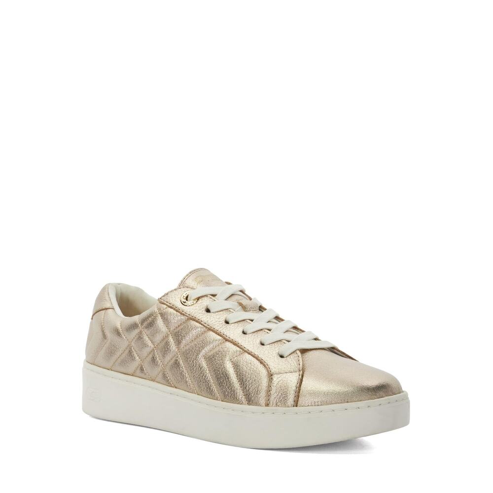 DUNE LONDON WOMEN'S EGENT SNEAKER, GOLD, 11
